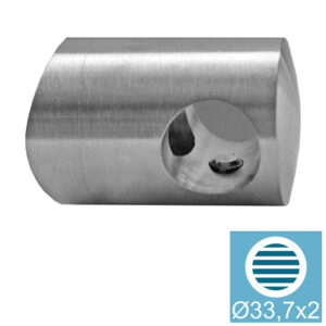 Stal nierdz-Uchwyt końcowy-lewy AISI304, d12/D33,7 A/0832-033