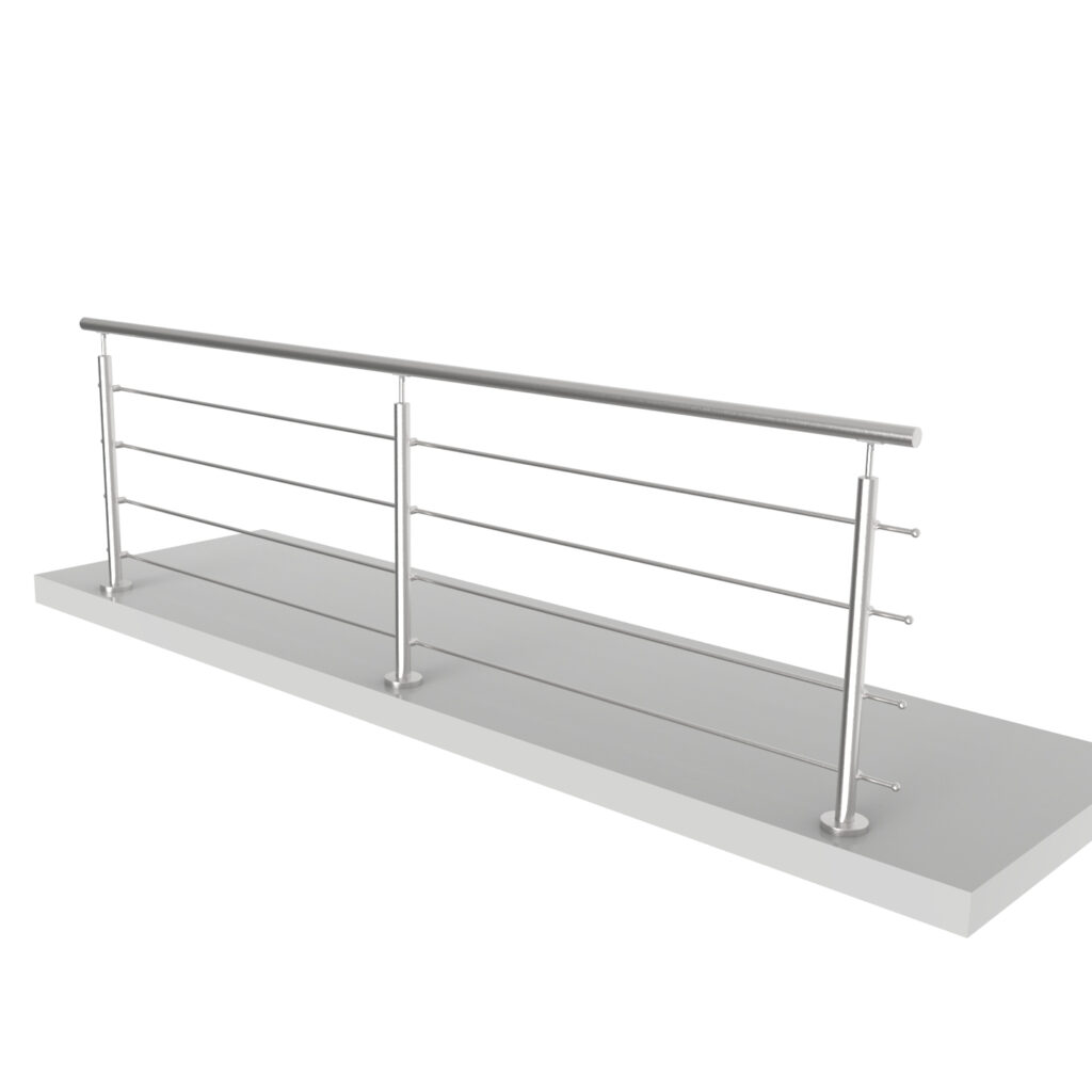 Balustrada nierdzewna AISI304, D42,4/4xd12/H900/L3 A/ZVR90-3000
