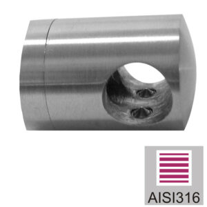 Uchwyt złączny D12mm na płasko JP AISI 316 AISI316 A14/0831-000