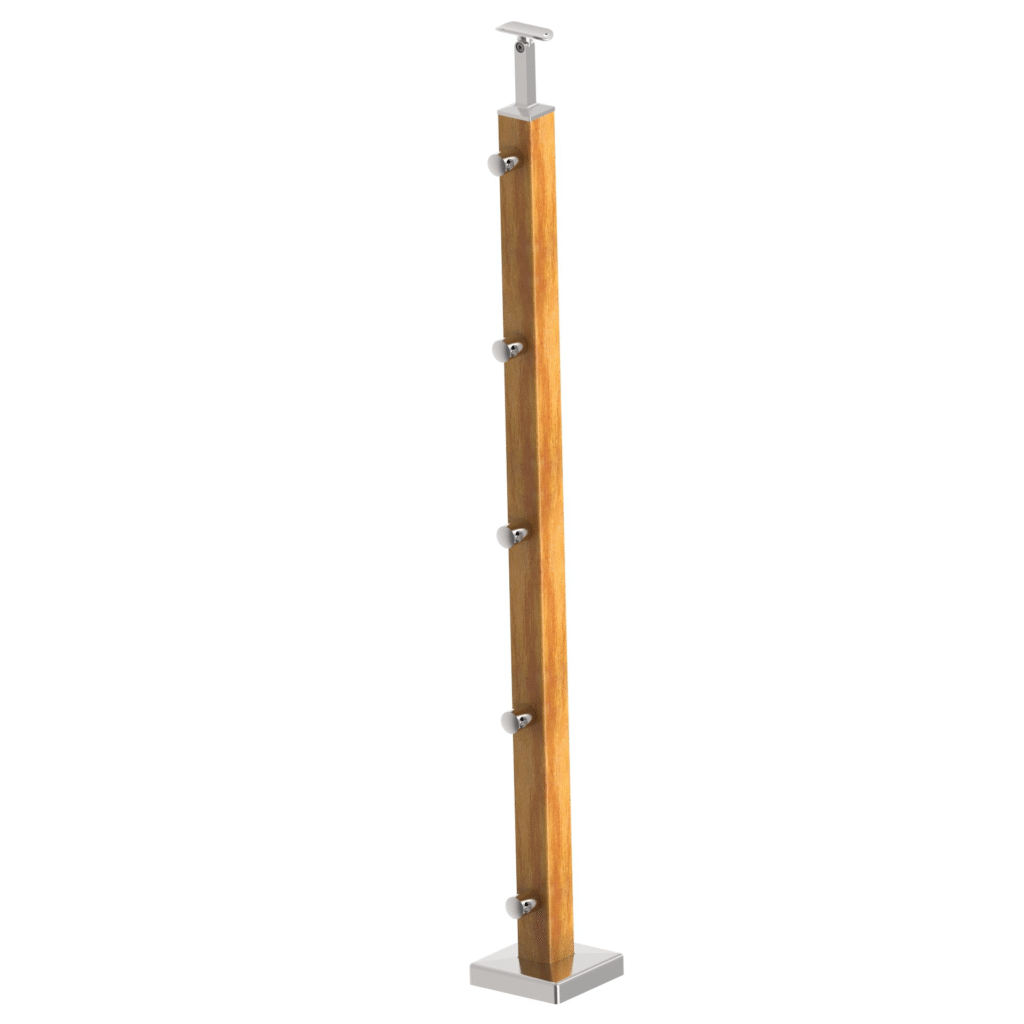Drewniany słupek BUK (BEECH) JP 40x40, H1000,VK WBJP-VS100-5D12