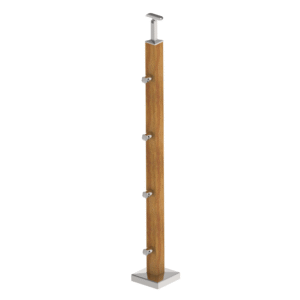 Słupek dębowy 40x40mm. 4x fi 12mm, h=90cm WDJP-VR90-4D12