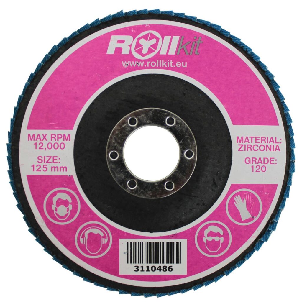 Tarcza listkowa do stali nierdzewnej, D125, d22,2, t7,25 mm, P120 Q1/L01-125-120