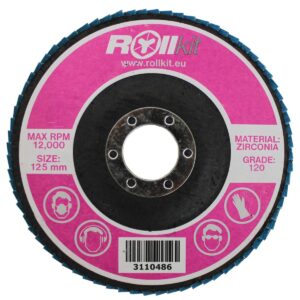 Tarcza listkowa do stali nierdzewnej, D125, d22,2, t7,25 mm, P120 Q1/L01-125-120