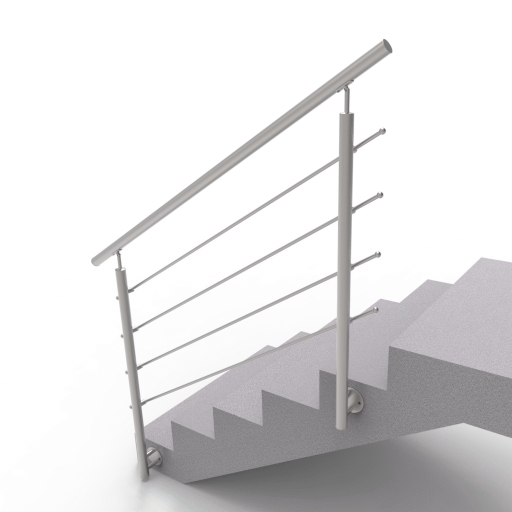 Balustrada nierdzewna AISI304, D42,4/4xd12/H900/L1 A/ZBS90-1500
