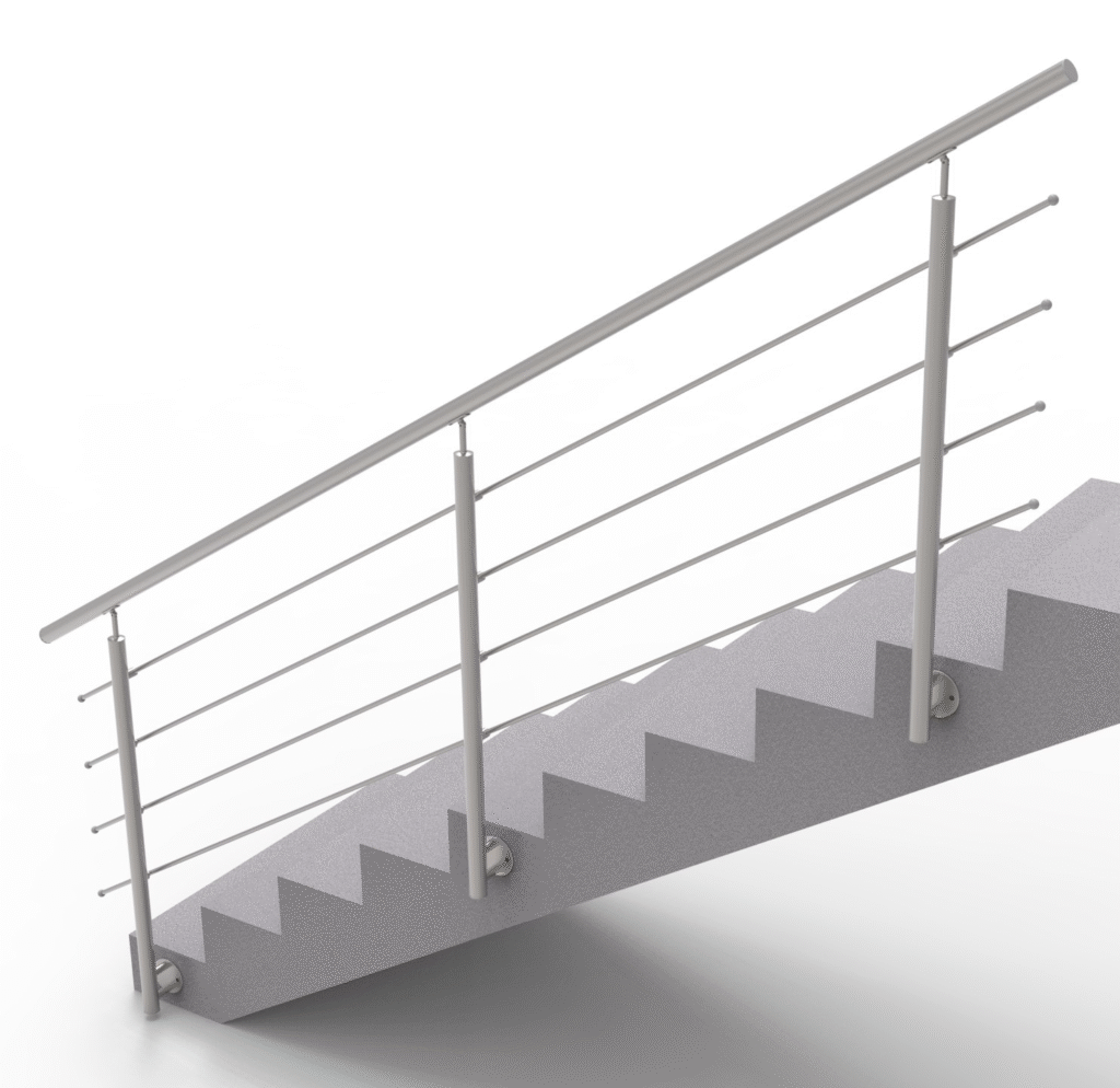 Balustrada nierdzewna AISI304, D42,4/4xd12/H900/L3 A/ZBS90-3000