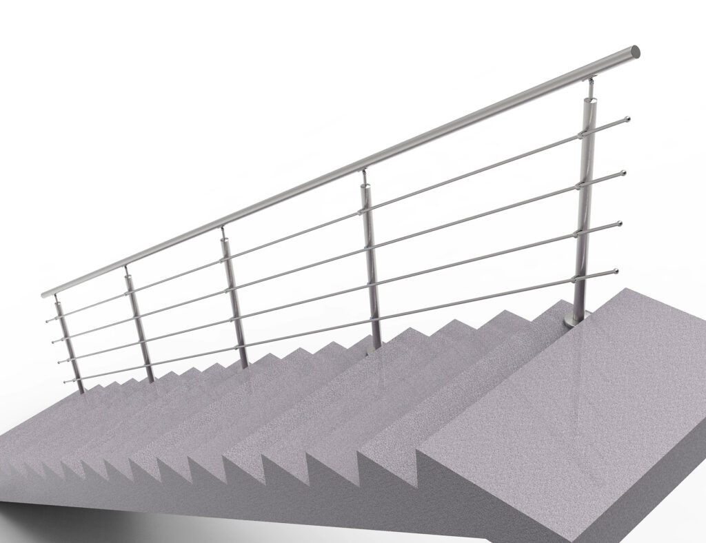 Balustrada nierdzewna AISI304, D42,4/4xd12/H900/L6 A/ZVS90-6000