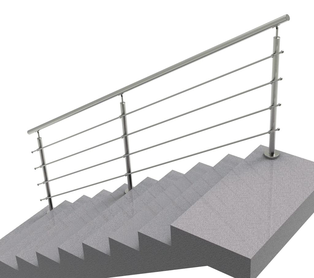 Balustrada nierdzewna AISI304, D42,4/4xd12/H900/L3 A/ZVS90-3000