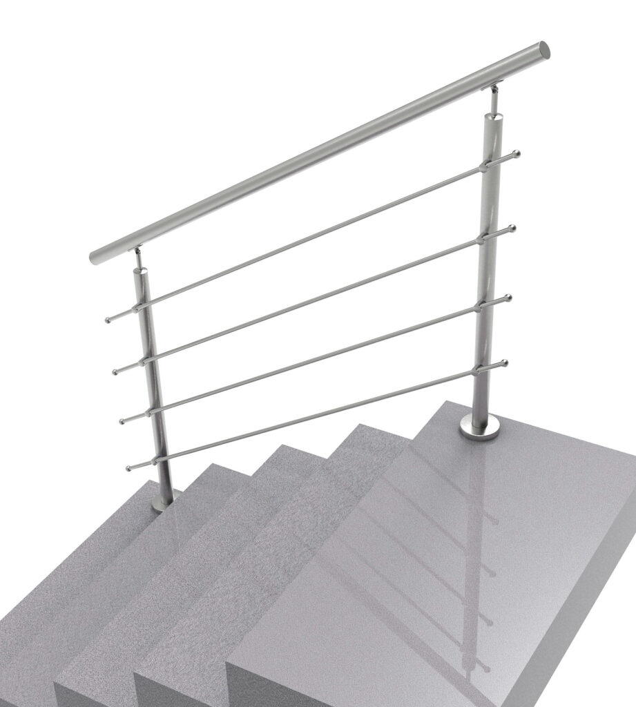 Balustrada nierdzewna AISI304, D42,4/4xd12/H900/L1 A/ZVS90-1500