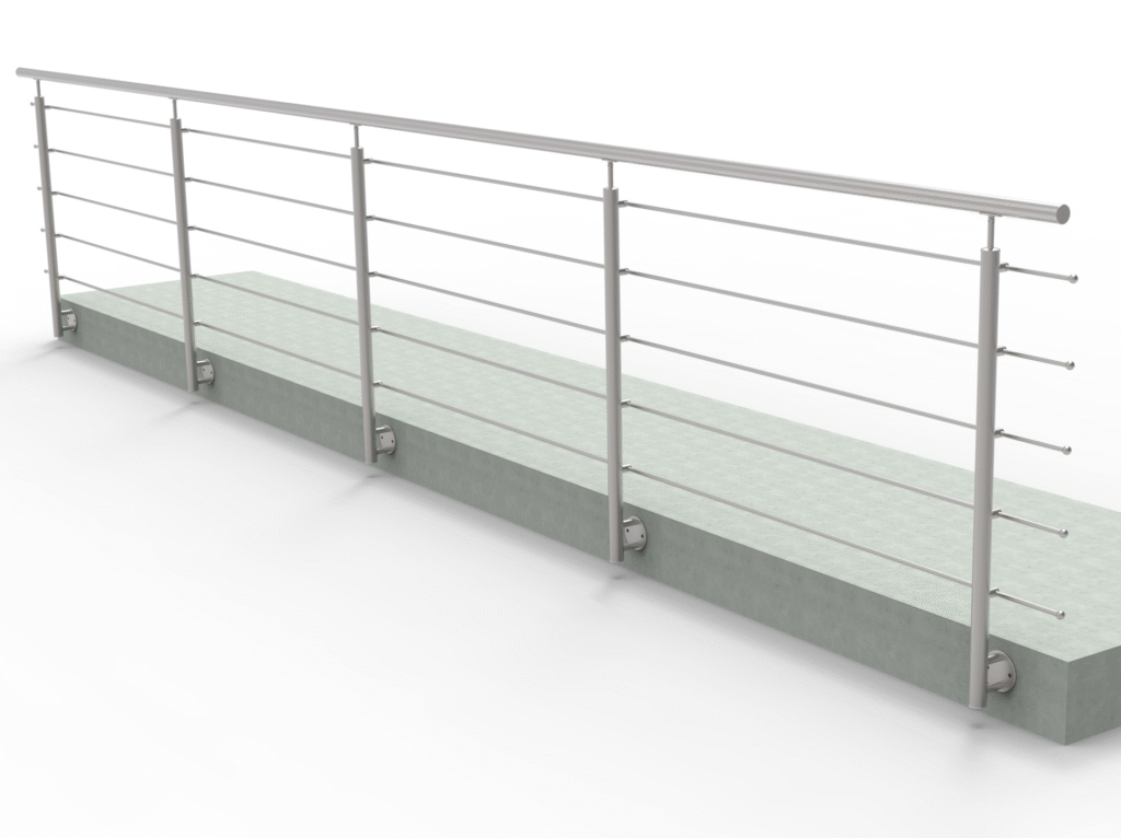 Balustrada nierdzewna, AISI304, 6000x1000mm, BR A/ZBR100-6000