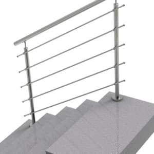 Balustrada nierdzewna AISI304, D42,4/5xd12/H1000/L A/ZVS100-1500