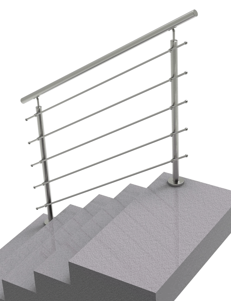 Balustrada nierdzewna AISI304, D42,4/5xd12/H1000/L A/ZVS100-1500