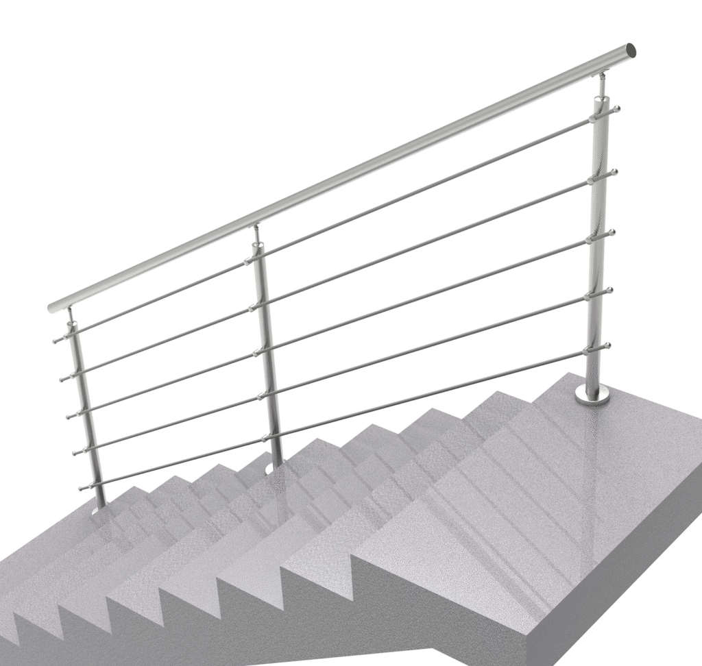 Balustrada nierdzewna AISI304, D42,4/5xd12/H1000/L A/ZVS100-3000