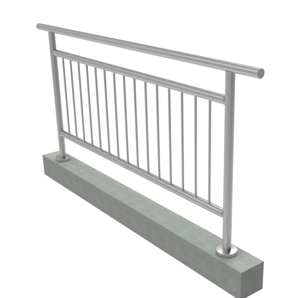 Balustrada nierdzewna pionowa VR AISI304, D42,4/d1 A/ZVVR100-2000