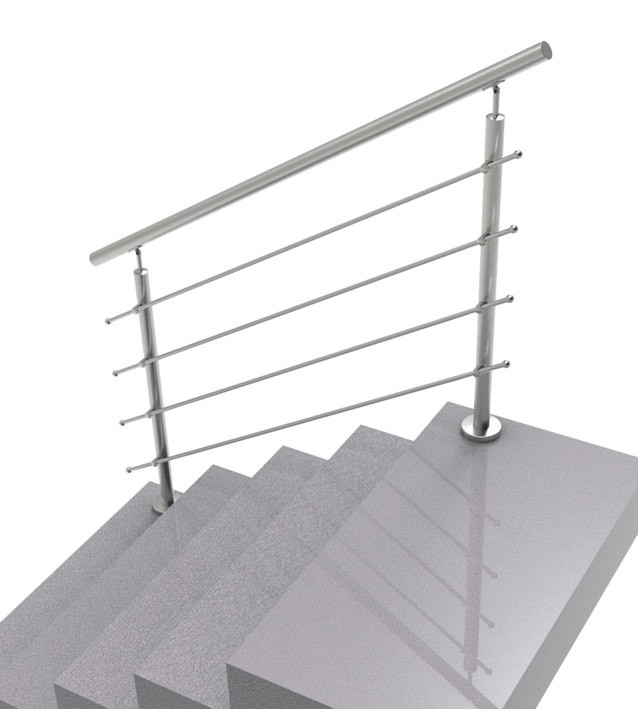 Balustrada nierdzewna AISI304, D42,4/4xd12/H900/L1 A/ZVS90-1500-L