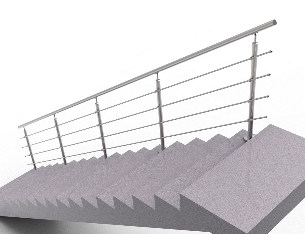 Balustrada nierdzewna AISI304, D42,4/4xd12/H900/L6 A/ZVS90-6000-L