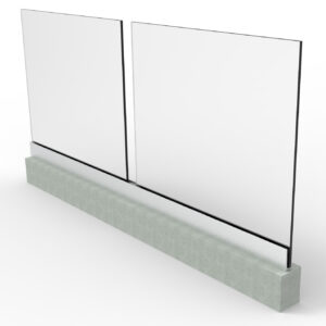 Balustrada całoszklana 2500x1000mm AL/ZVR100-2500-004