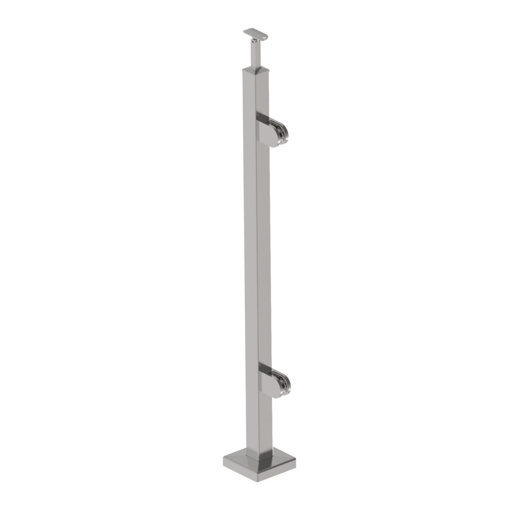 Słupek nierdzewny -prosto AISI304, 40x40x2/2xmodel AJP-VR100-2GR