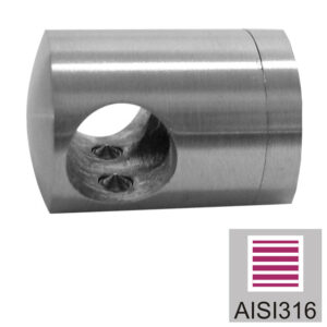 Uchwyt przelotowy złączny AISI316, 40x40x2/d10mm A14/0826-000