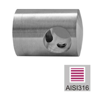 Uchwyt wypełnienia końcowy- lewy AISI316, d12/40×4 A14/0832-000