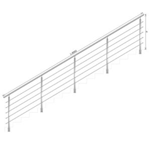 Balustrada nierdzewna AISI304, 40x40x2/4xd12/H900/ AJP/ZBS90-6000