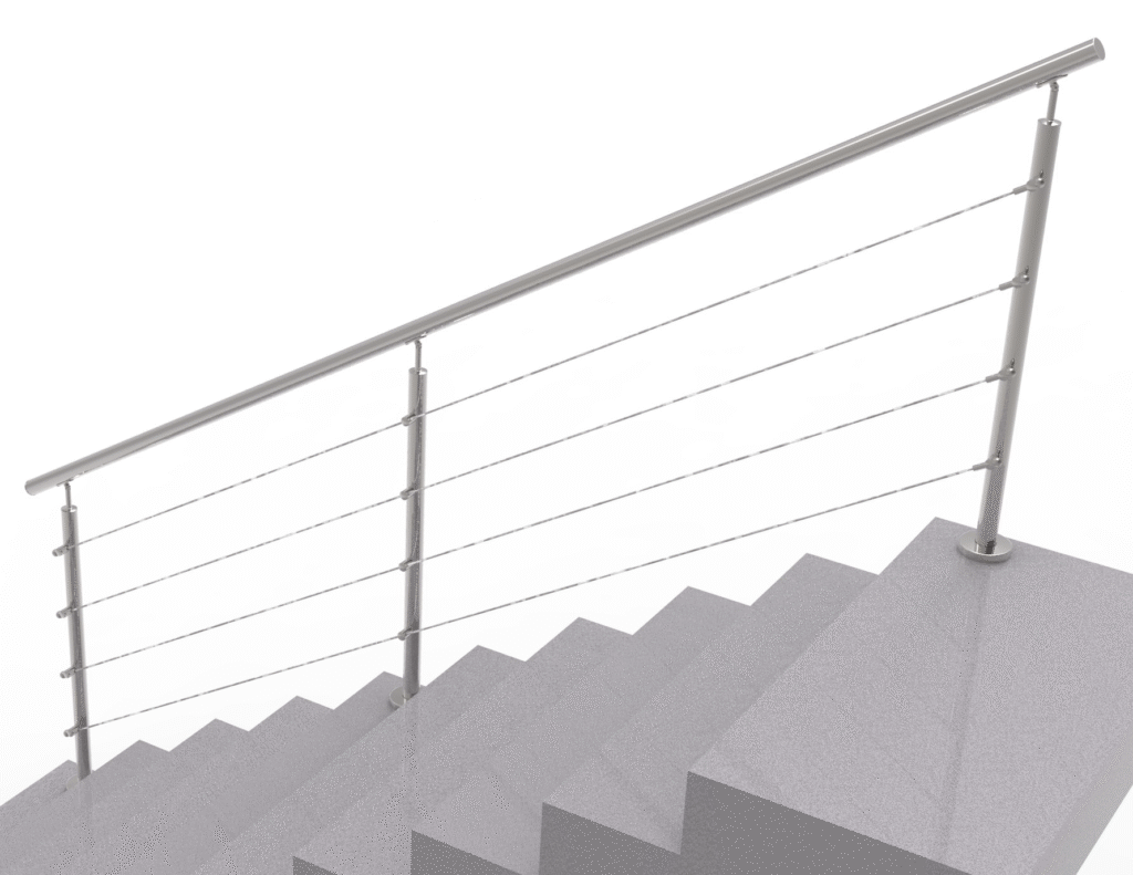 Balustrada nierdzewna AISI304, D42,4/4xd5/H900/L30 A/ZCVS90-3000