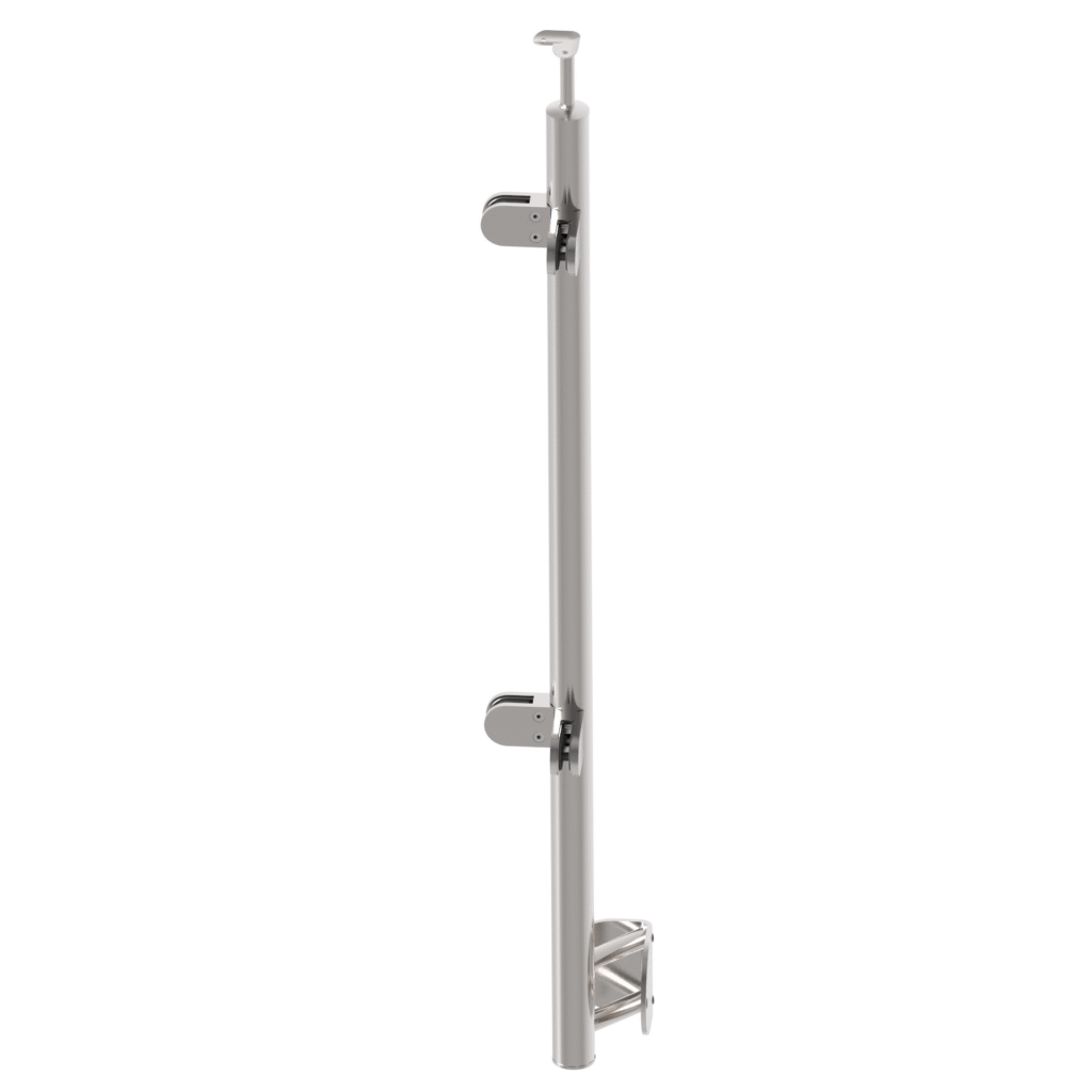 Słupek nierdzewny AISI304, D42,4/4xmodel22/H1000mm A-BR100-4G90-IN