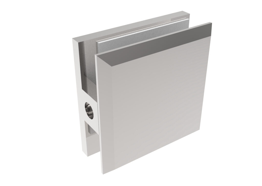 Uchwyt szkła, Zamak, 45x45x20/T 8-10 mm GS-ZN/ZP-901/P/Cr