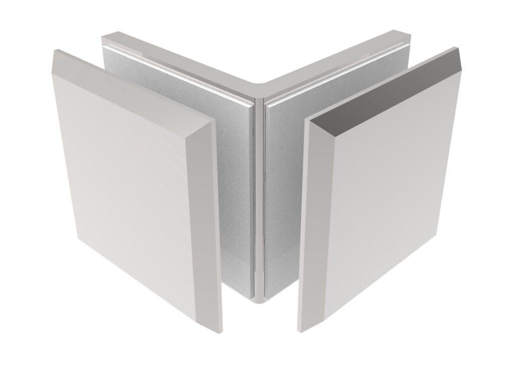 Uchwyt szkła, Zamak, 90°, T 8-10 mm GS-ZN/ZP-906/P/Cr