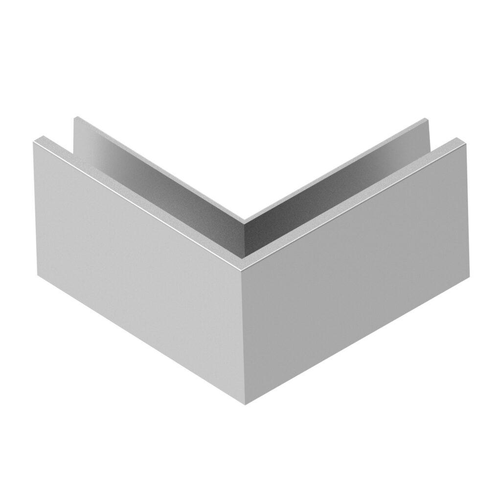 Profil balustrady szklanej Al AL/ELOX/Satin L195mm AL/0004-S-E-90-OUT