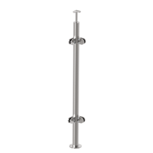 Słupek nierdzewny AISI304, D42,4×2/4xmodel20/H1000 A-VR100-4G90-ECO