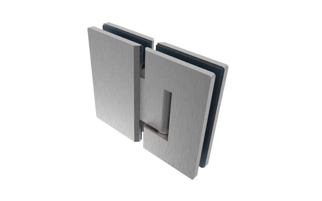 Zawias do drzwi szklanych +/- 90 stopni AISI304, GS-304/D-B-990-2/S-B