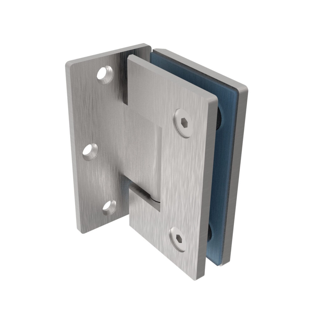 Zawias do drzwi szklanych +/- 90 stopni AISI304 GS-304/D-B-990-6/S-B