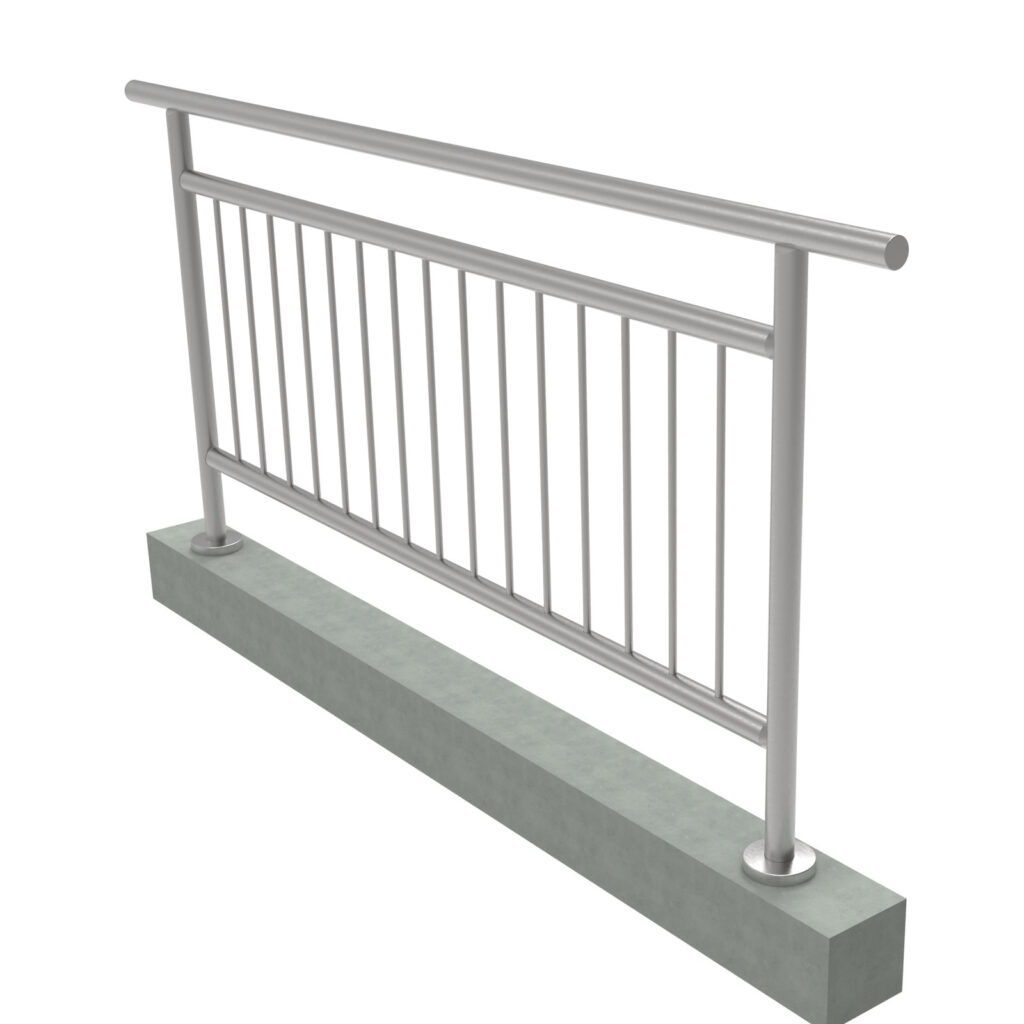 Balustrada nierdzewna pionowa VR AISI304, D42,4/d1 A/ZVVR100-1300