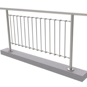 Balustrada nierdzewna pionowa VR AISI304, D42,4/d1 A/ZVVR100-2000-D12/D12