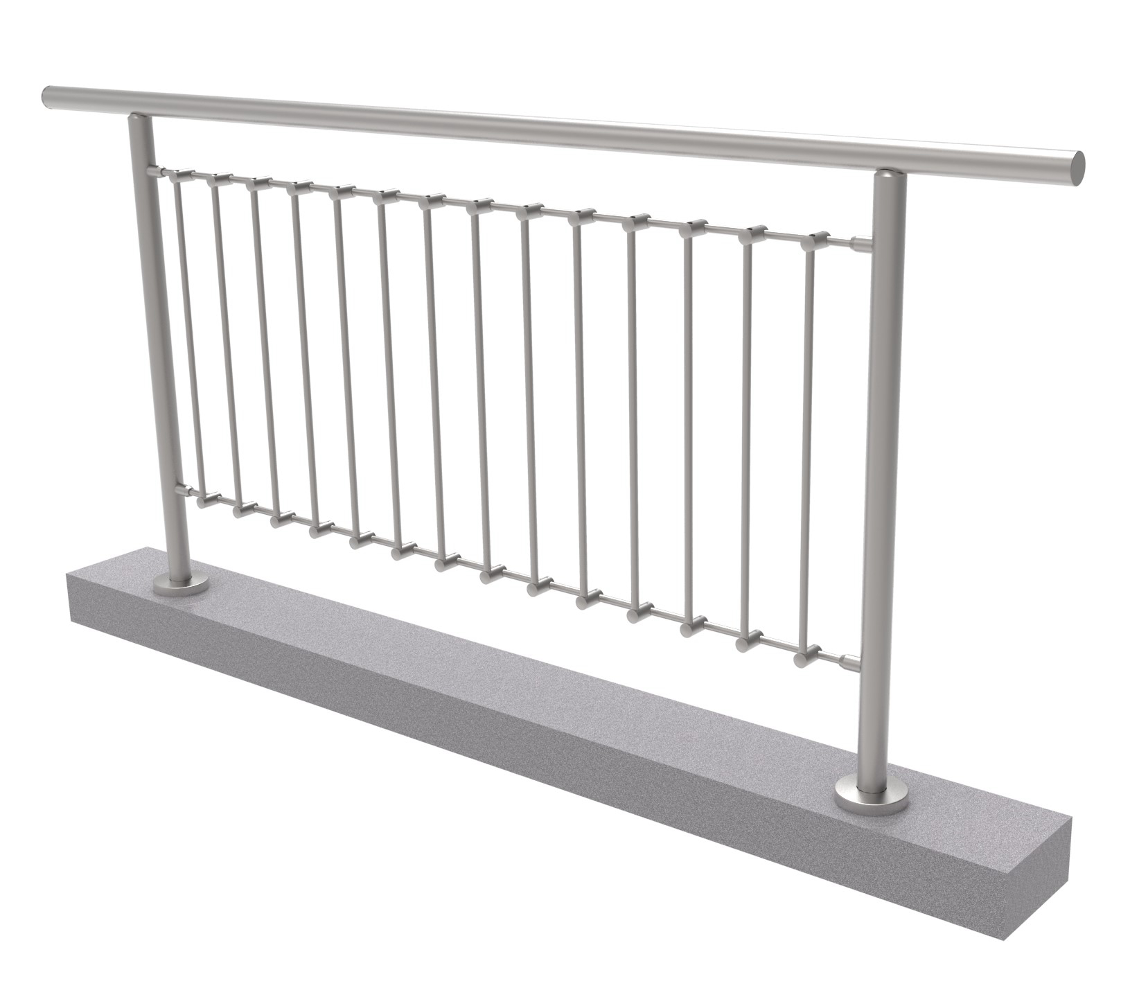 Balustrada nierdzewna pionowa VR AISI304, D42,4/d1 A/ZVVR100-2000-D12/D12