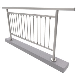 Balustrada nierdzewna pionowa VR AISI304, D42,4/d1 A/ZVVR100-2000-D33/D12