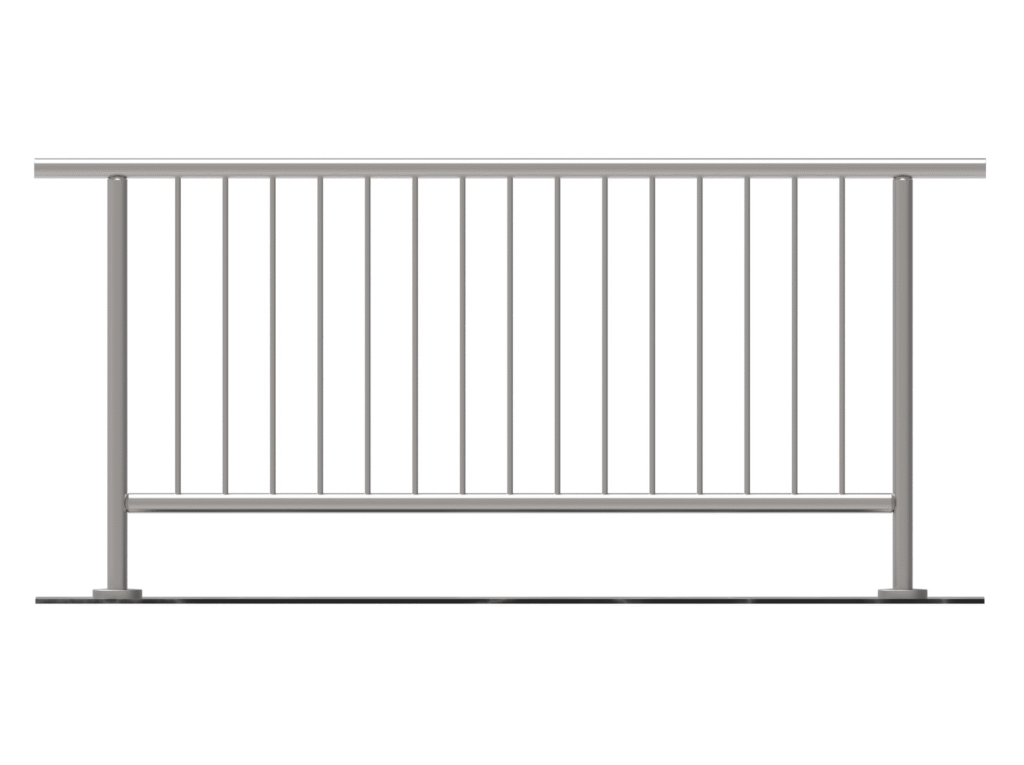 Balustrada nierdzewna pionowa VR AISI304, D42,4/d1 A/ZVVR100-2000-D42/D12