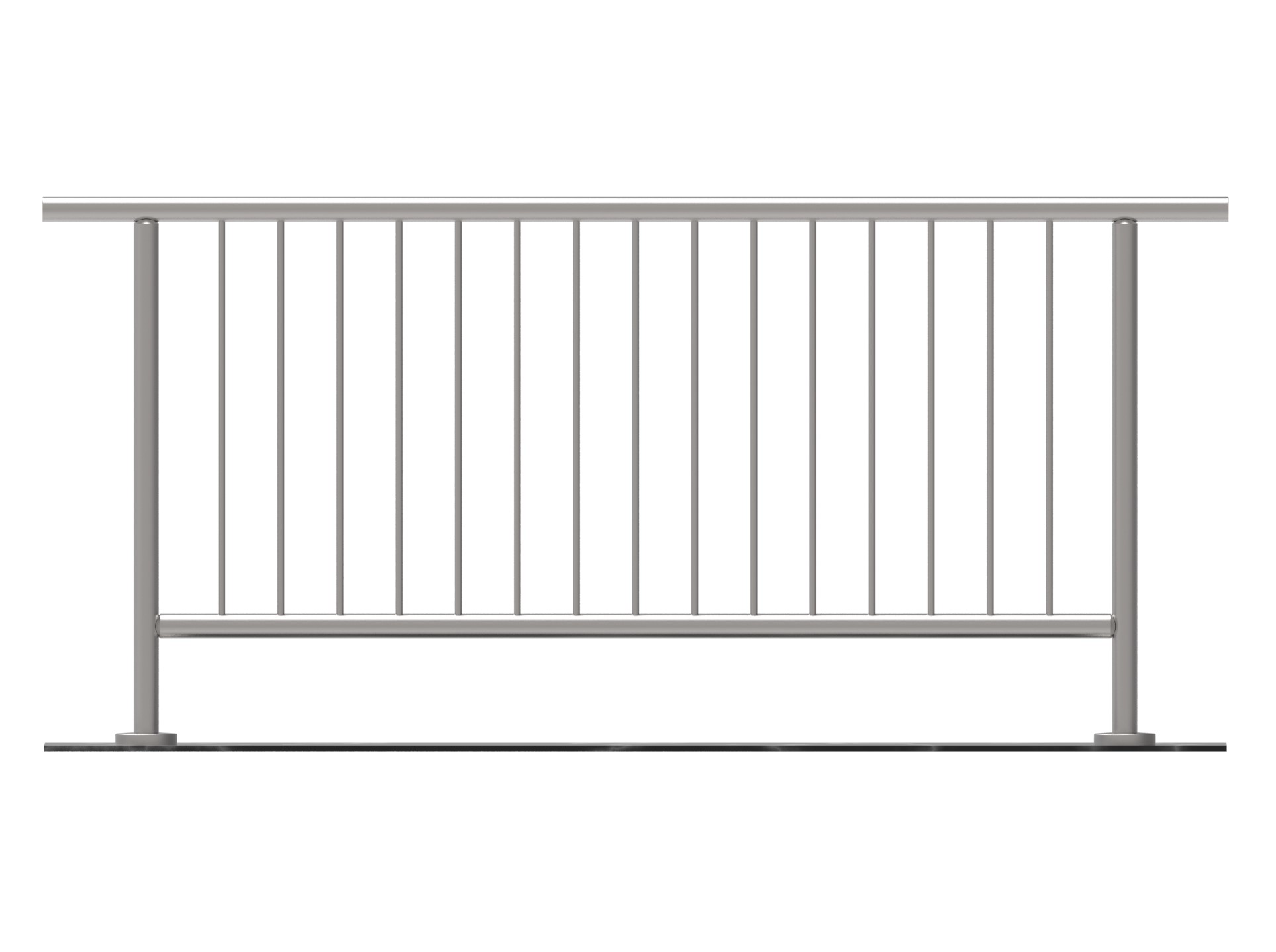 Balustrada nierdzewna pionowa VR AISI304, D42,4/d1 A/ZVVR100-2000-D42/D12