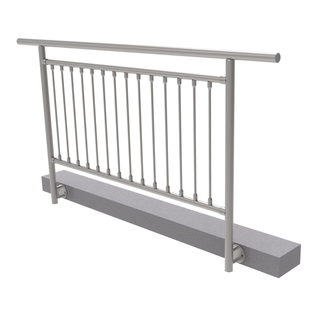 Balustrada nierdzewna pionowa BR AISI304, D42,4/d1 A/ZVBR100-2000-D33/D12