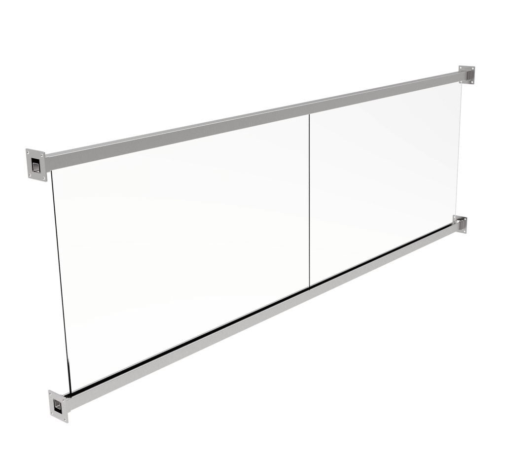 Przeszklenie balkon francuski loggia AISI304 GS-304/FRB2-800x2500-040