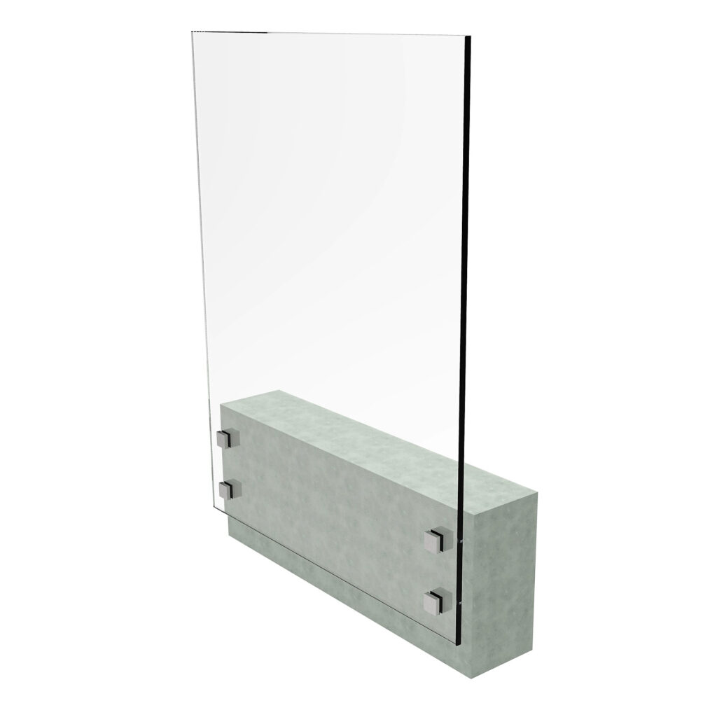 Przeszklenie balkon francuski AISI304 GS/FRB6-133x100-16,76-745