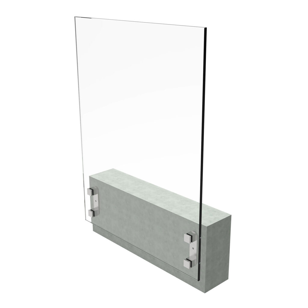 Przeszklenie balkon francuski AISI304 GS/FRB6-133x100-16,7-2740