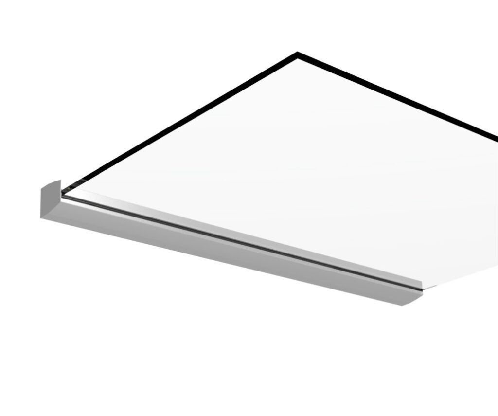 Aluminiowa daszka szklana profil FIX +1.5° AL/PR4-N-E-3000