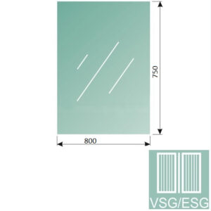 Szkło laminowane, jasne GS/8,76-75×80-VSG/ESG