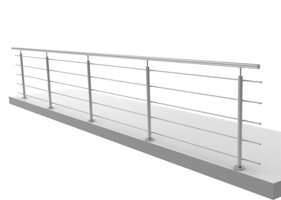Balustrada nierdzewna, AISI304, 6000x1000mm A14/ZVR100-6000
