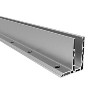 Całkowicie szklane kotwy z wydrążonym profilem balustrady AL/0006-ECO-2500-S-E