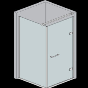 Okucie – drzwi przesuwne – wahadłowe GS/P990-6/P/Cr-Set