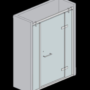 Okucie – drzwi przesuwne – wahadłowe GS/P980-2/P/Cr-Set