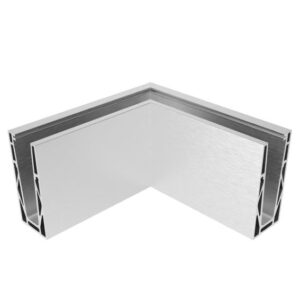 Profil balustrady szklanej Al AL/ELOX/Satin L195mm AL/0004-ECO-S-E-90-OUT
