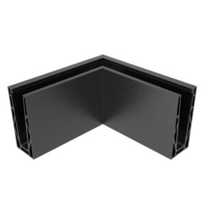 Profil balustrady szklanej Al AL/ELOX/Satin L195mm AL/0004-ECO-S-EB-90-OUT